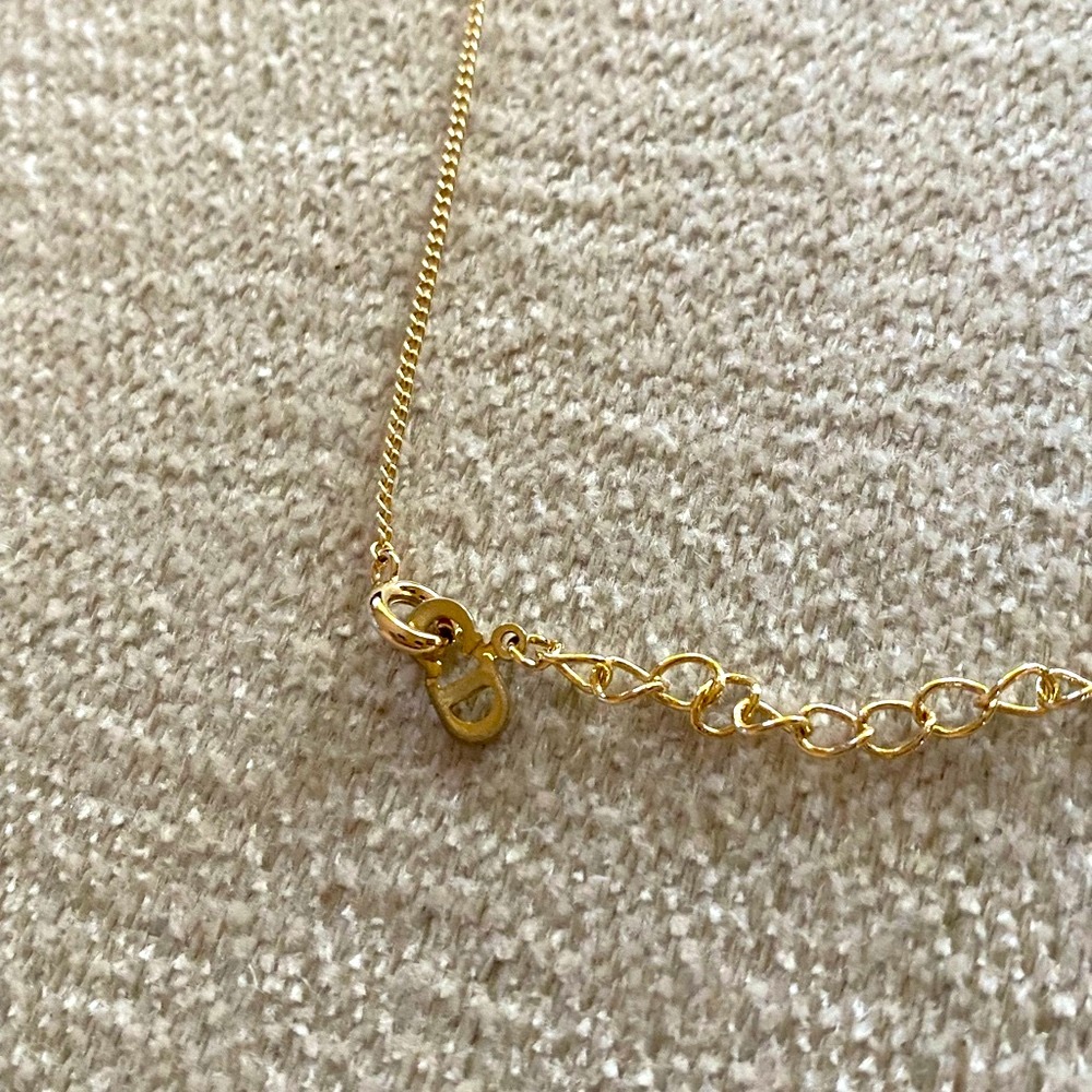 Christian Dior Gold Pendant CD Necklace - Picture 5 of 5